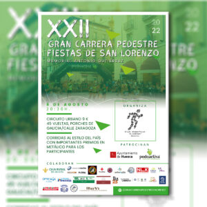 Cartel de la Carrera Pedestre Fiestas de San Lorenzo. 