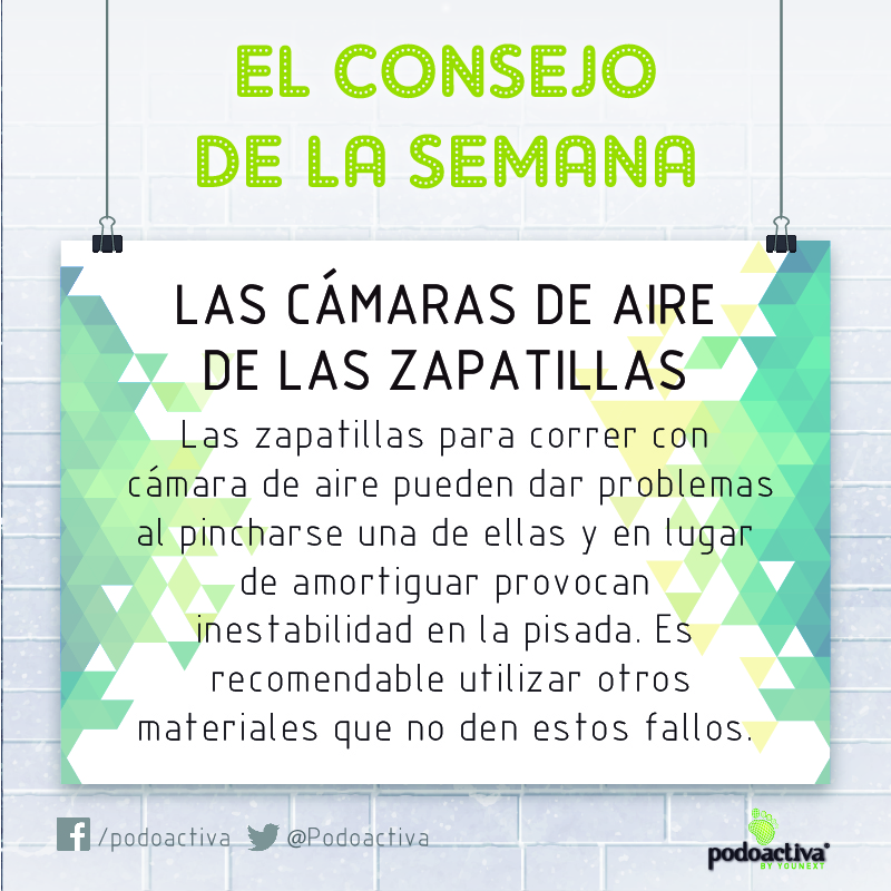Consejo de la semana: las cámaras de aire de las zapatillas - Podoactiva.  Líderes en Podología