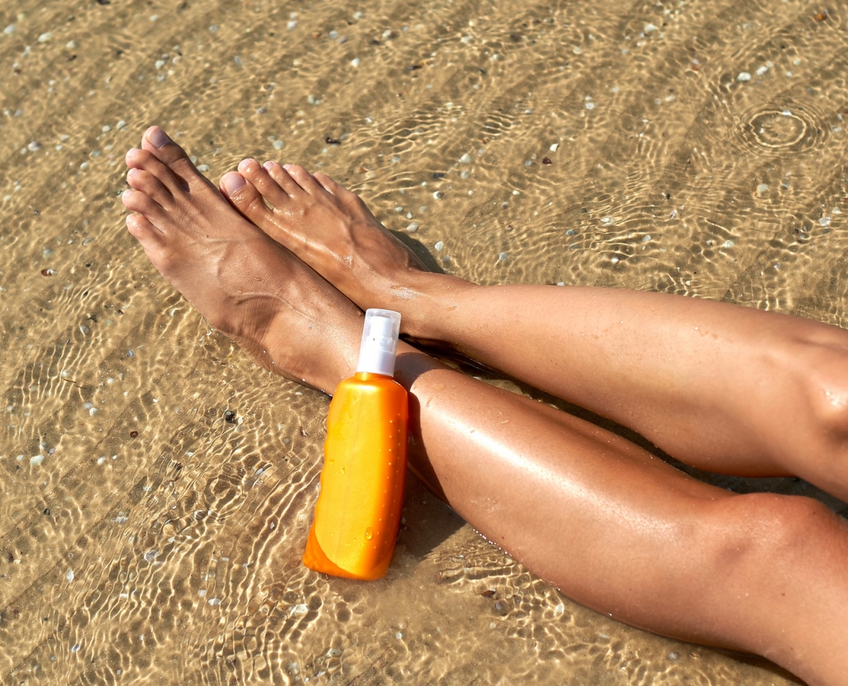Utiliza la crema solar en la playa. 